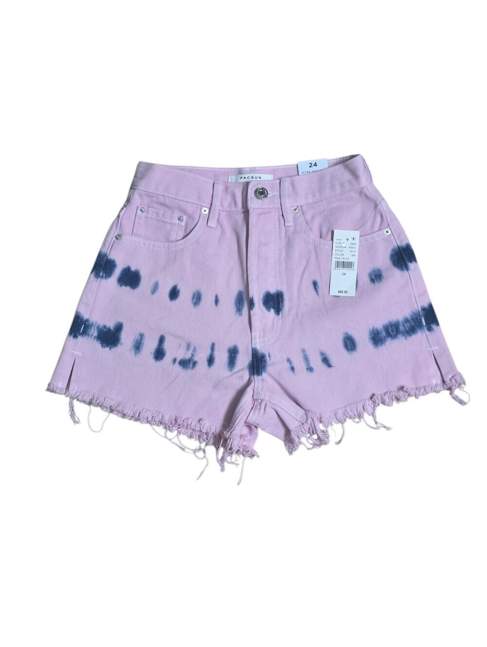 PacSun Vintage Ultra High Rise Tie Dye Denim Shorts - NWT Size 24